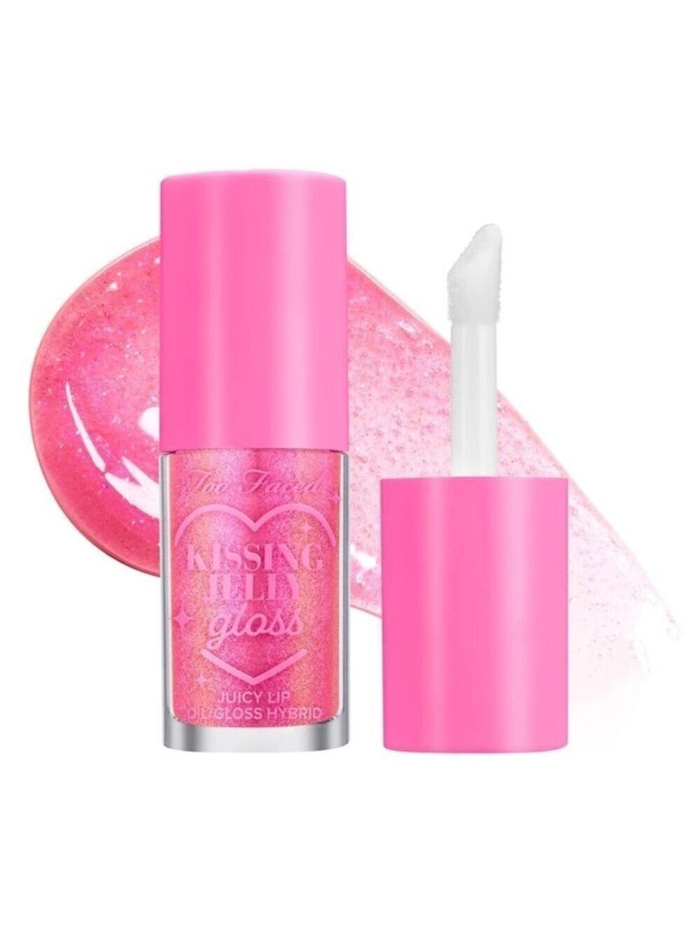Too Faced BUBBLE GUM Kissing Jelly Gloss | NEW | Hydrating Lip Oil Gloss